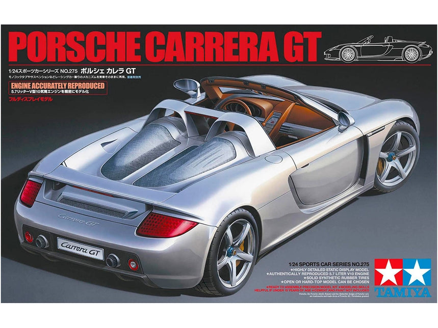 Tamiya PORSCHE CARRERA GT 1/24 plastic model kit ITEM# 24275 – PLAYZONE  INTERACTIVE