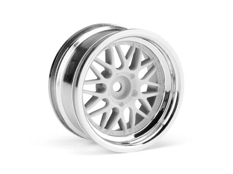 HPI HRE C90 1/10 RIMS 26mm CHROME/WHITE (6mm OFFSET/4pcs)