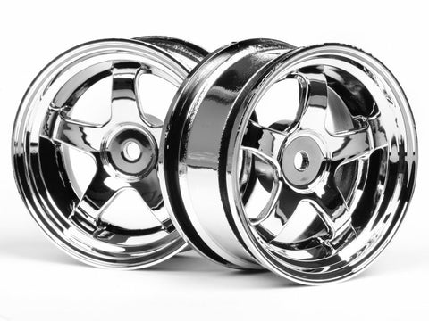 HPI WORK S1 MEISTER 1/10 RIMS 26mm CHROME (3mm/6MM OFFSET)  #3591/2