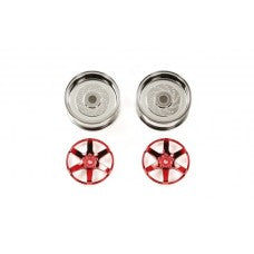 Tamiya 4-PIECE 6-SPOKE 1/10 Rims (26MM/OFF+4) RED