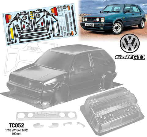 Team C vw Golf mk2 GTi 1/10 clear body