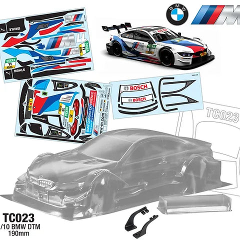 Team C Bmw M4 DTM 1/10 clear body 190mm