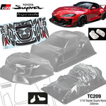 Team C toyota supra hycade 1/10 clear body 200mm