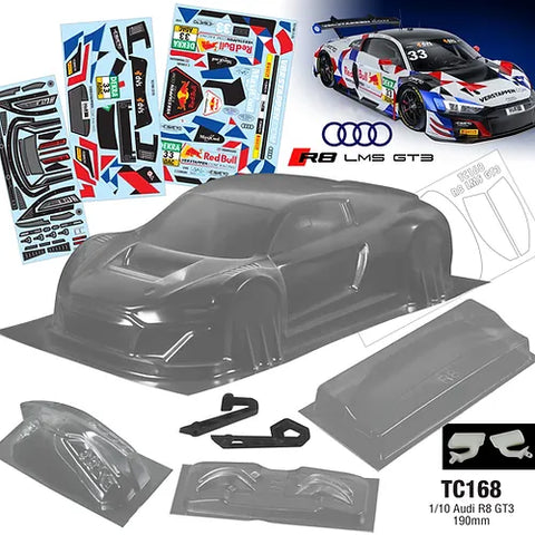 Team c R8 GT3 1/10 clear body 190mm