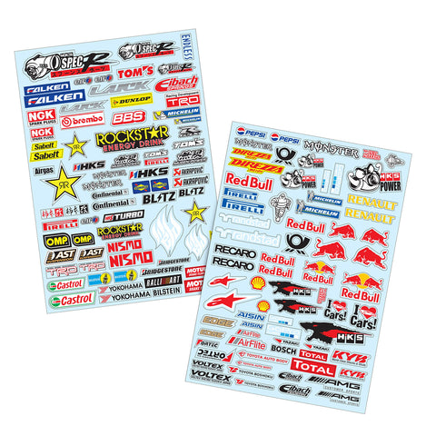 Body Decal Sticker Brands 1/10 A4