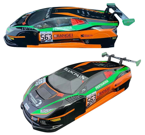 Team C Lambo Huracan 1/10 clear body 190mm