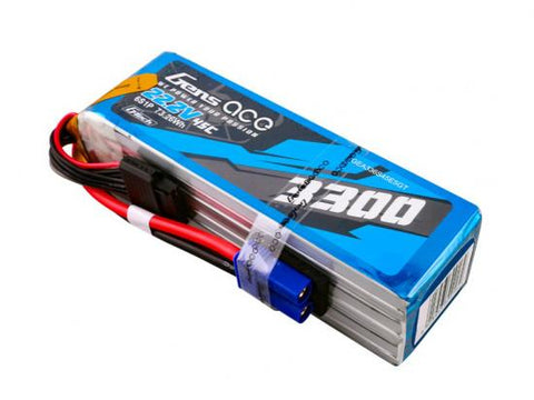 Gens Ace Li-Po G-Tech 6S 22.2V 3300mAh 45C with EC5 Soft Case Lipo Battery Online Only