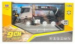 HUINA 1318 1:24 9CH Remote Control Flatbed Truck with Sound and Lights, Engineering Construction Vehicles Toy