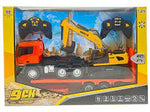 HUINA 1319 1/24 9CH RC TRUCK AND TRAILER W/6CH RC EXCAVATOR *COMBO SET CONSTRUCTION TOYS