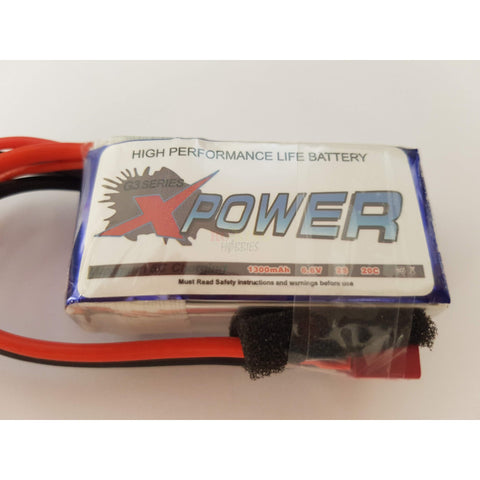 XPower 1300mah 20C 2S 6.6v for receiver  Lipo Battery Online Only