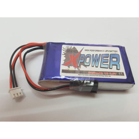 XPower 2250 2S 6.6v 1C for Transmitter only Lipo Battery Online Only