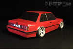 A Plastics E30 Coupe Plastic bumper 1/10 RC Clear lexan body