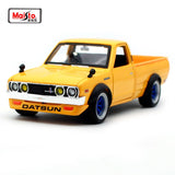 Maisto 1973 Datsun 620 Pickup Truck Yellow Tokyo Mod 1/24 Diecast