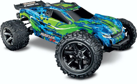 Traxxas Rustler 4×4 VXL Brushless 1/10 OFF ROAD STADIUM TRUCK 65MPH + w/TQi 2.4GHz TX, TSM & Self-Righting