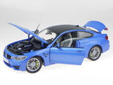 PARAGON BMW M4 COUPE Yas Marina Blue1/18 Diecast Model