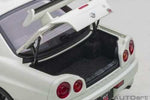 Autoart Nissan Skyline GT-R (R34) V-spec II White Pearl 1/18 diecast model