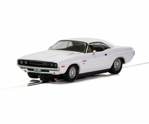 SCALEXTRIC - DODGE CHALLENGER 1970 1/32 SLOT CAR- WHITE #C3935