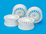 Tamiya RC 24MM Med-Narrow Dish 1/10 Rims White/Offset 0 (4Pcs)