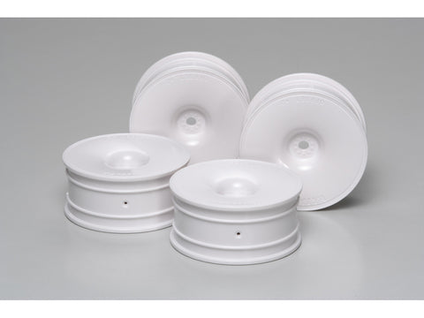 Tamiya 53473 Medium-Narrow White Dish RC 1/10 Rims (Ofst +2)